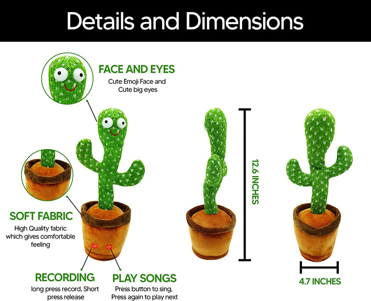 Dancing Cactus Toy - Groove to the Rhythms of Fun!"