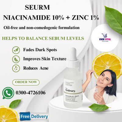 Niacinamide 10% Advanced + Zinc 1% Face Serum – Oil Control & Skin Balance