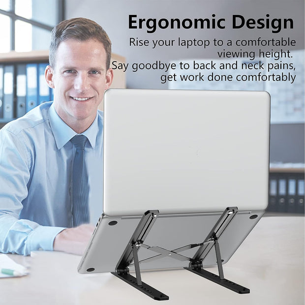 Adjustable Foldable Laptop Stand: Convenient Desk Riser