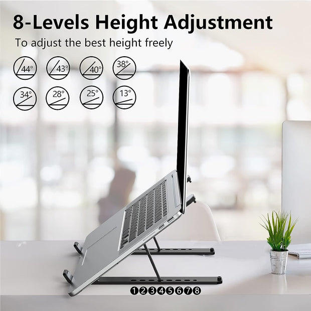 Adjustable Foldable Laptop Stand: Convenient Desk Riser