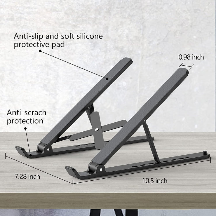 Adjustable Foldable Laptop Stand: Convenient Desk Riser