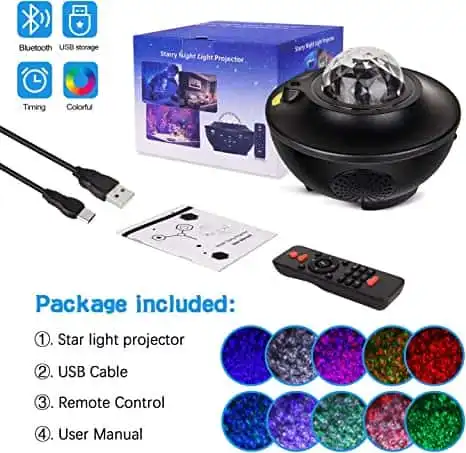 LED Star Light Galaxy Projector - Sky Night, Remote Control,...