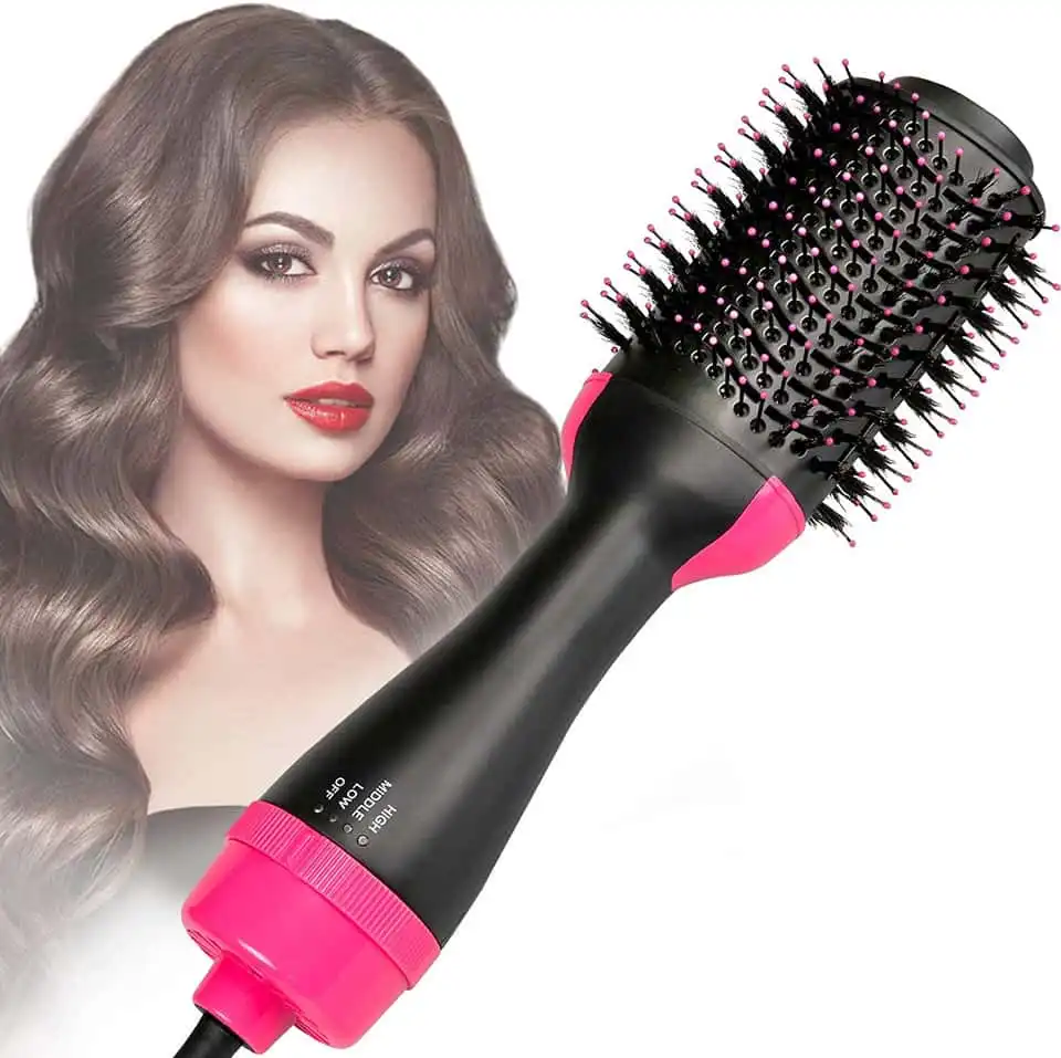 3 IN 1 HAIR DRY, STRAIGHTEN & CURL BRUSH For Women