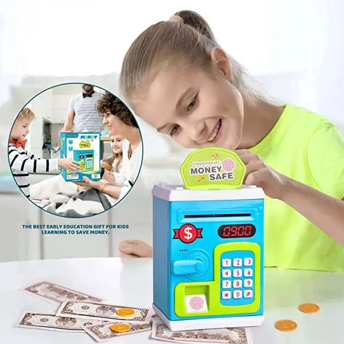 Piggy Banks for Kids: Unbreakable Auto Scroll Paper Money Co...