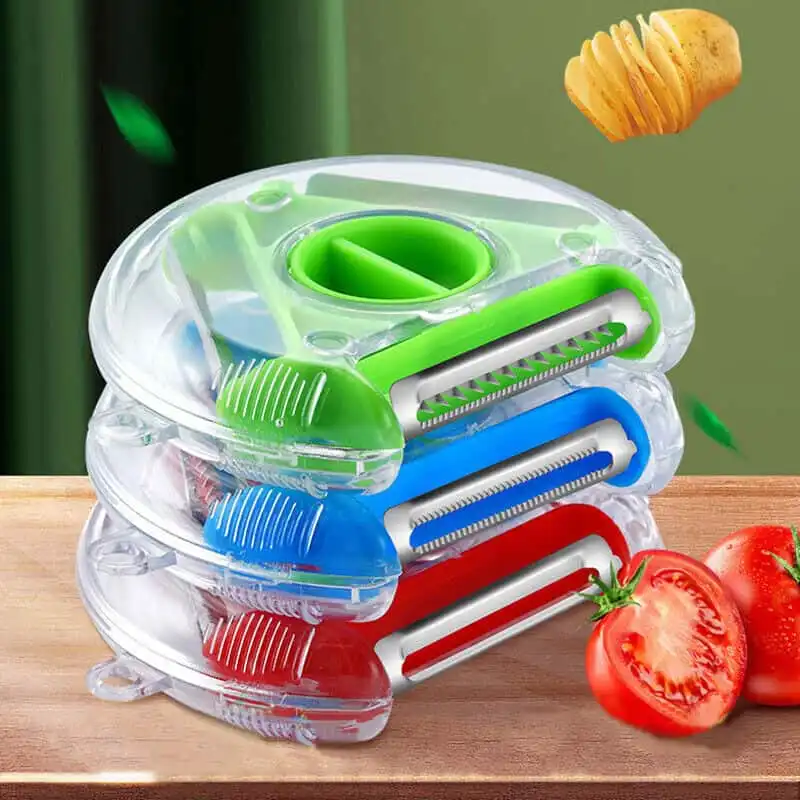 3-in-1 Peeler Manual Kitchen Shredder, Planer and Peeling Kn...