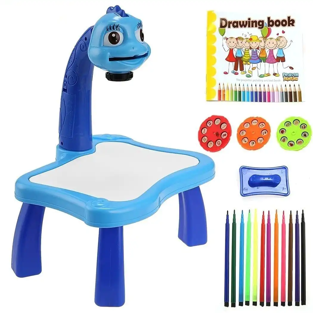 Children's LED Projection Painting Board Table Set