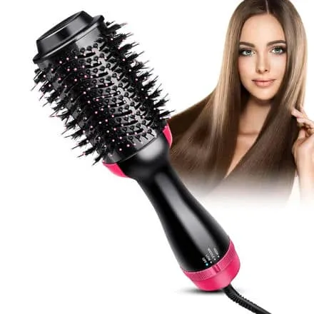 3 IN 1 HAIR DRY, STRAIGHTEN & CURL BRUSH For Women