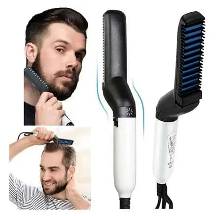 Quick Electric Hair Comb with Built-In Beard Straightener