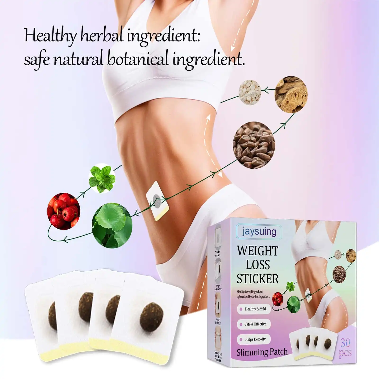JAYSUING Weight Loss Sticker - Detoxifying Herbal Slimming P...