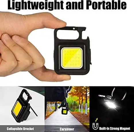 Limits COB 500 Lumens Rechargeable Keychain Mini Flashlight