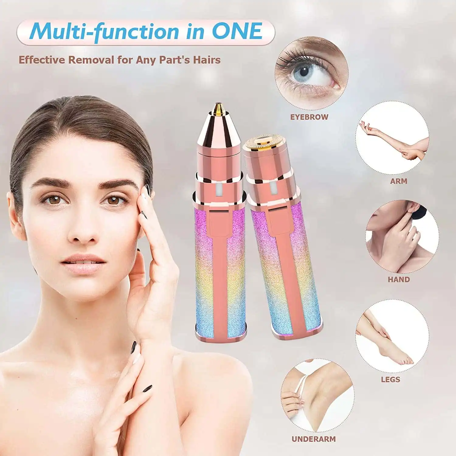 2 in 1 Hair Remover Pen, Eyebrow Razor and Hair Removal Tool