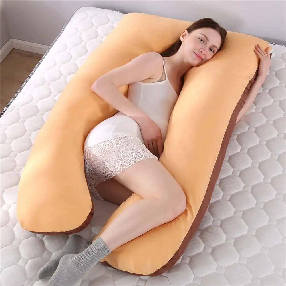 Full Body U-Shaped Nursing Pillow, Maternity Pillow for Slee...