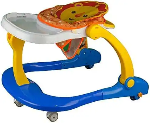 The Baby Walker 4-in-1 Walker is a multi-use walker, dining chair and walker and game board.