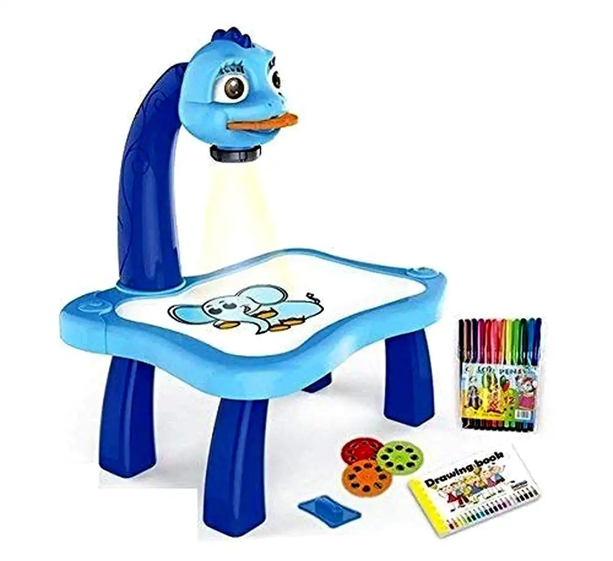 Children's LED Projection Painting Board Table Set