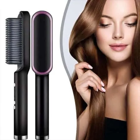 Electric Hair-Straightening Brush For Women