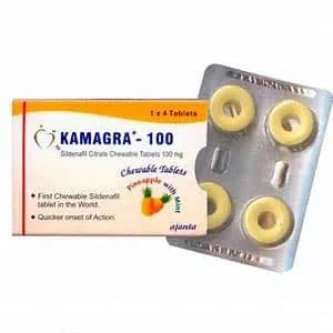 Kamagra Sildenafil Citrate Chewable Tablets 100mg for Erectile Dysfunction